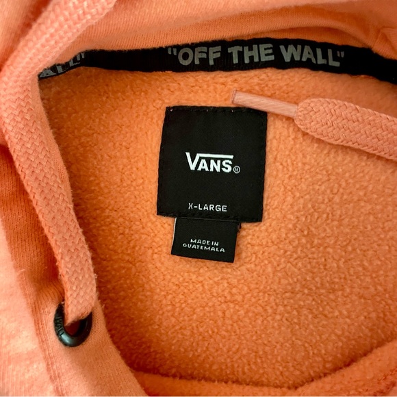 Vans men’s XL orange fleece hoodie- off the wall gently used. No stains or rips - Picture 4 of 5